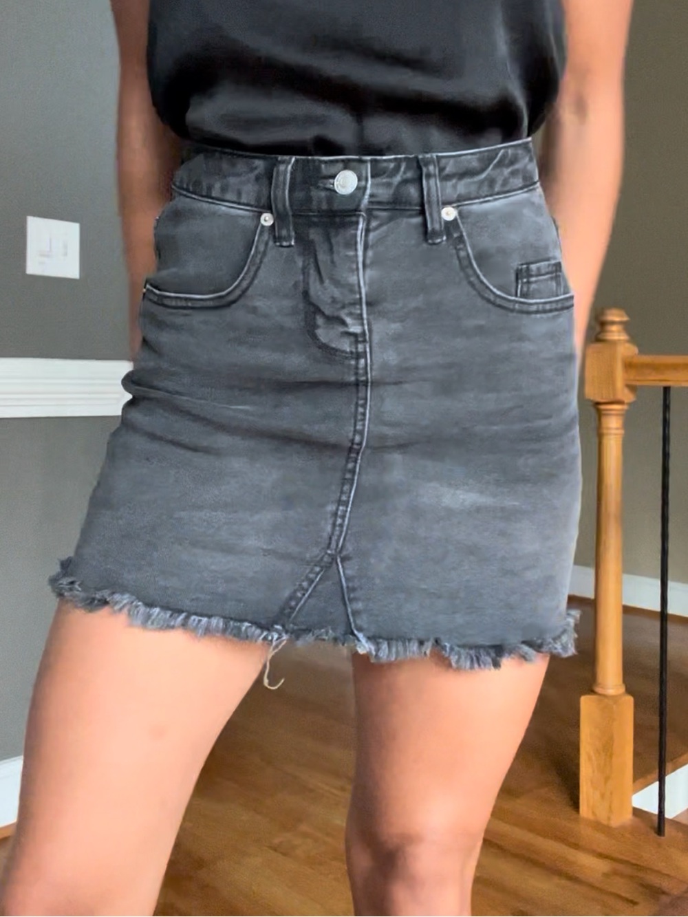 wild fable Black Denim Skirt